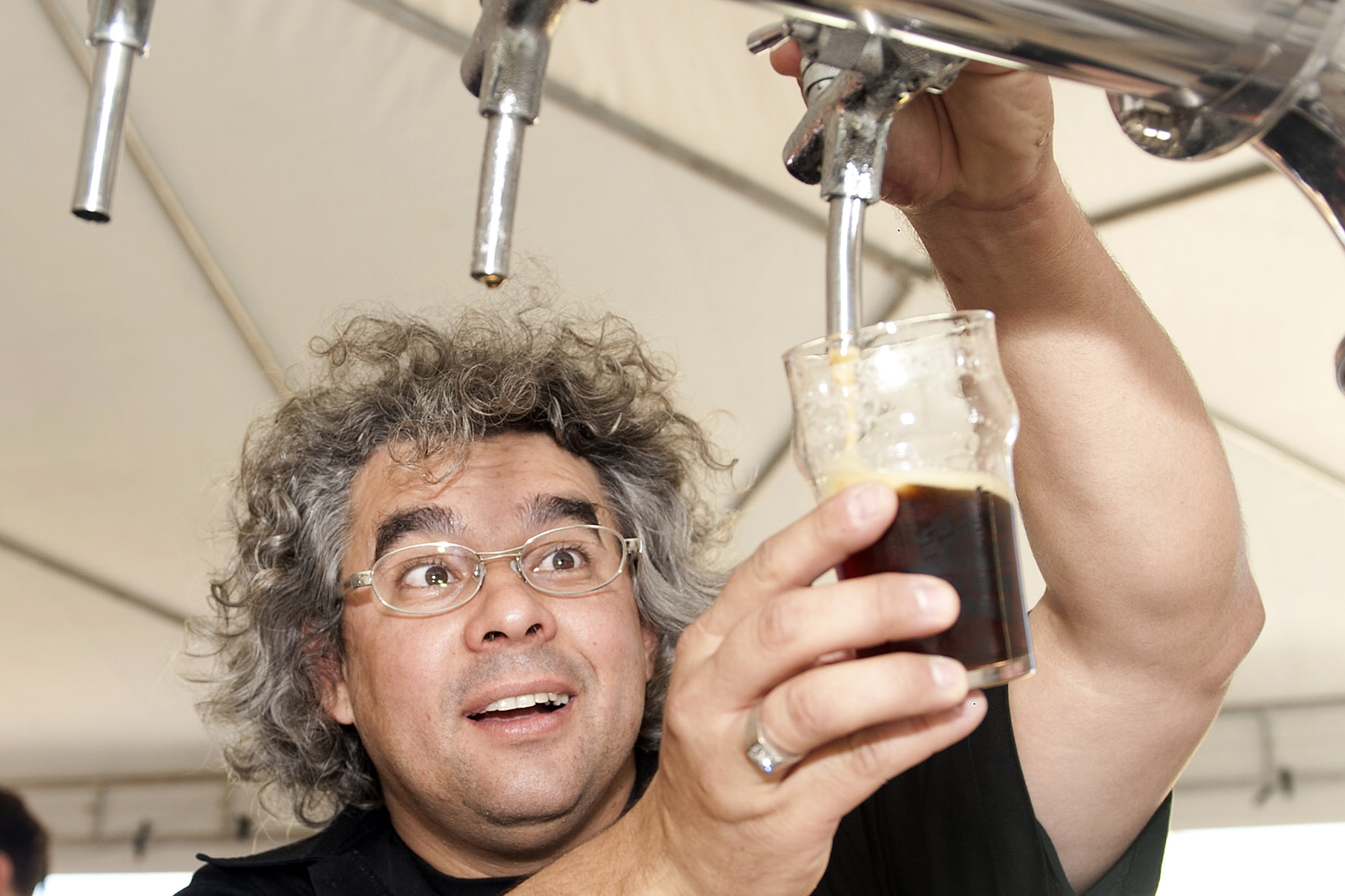 A Cervejaria Badebrown de Curitiba Pr convidou o cervejeiro americano Greg Koch da Stone Brewing CO. USA para a brassagem no evento do Beer Ranch. A cerveja Badbrown foi escolhida pela Cacau IPA.//Na foto Samuel Cavalcanti da Badenbrown// foto Denis Ferreira Netto.